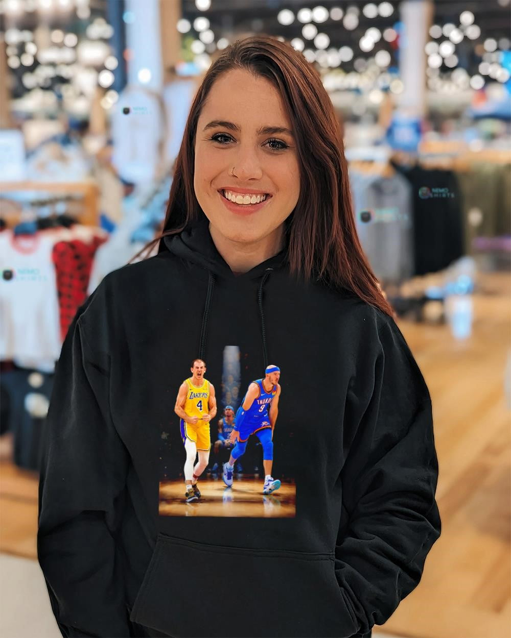 Caruso both LA Lakers and OKC Thunder player shirt