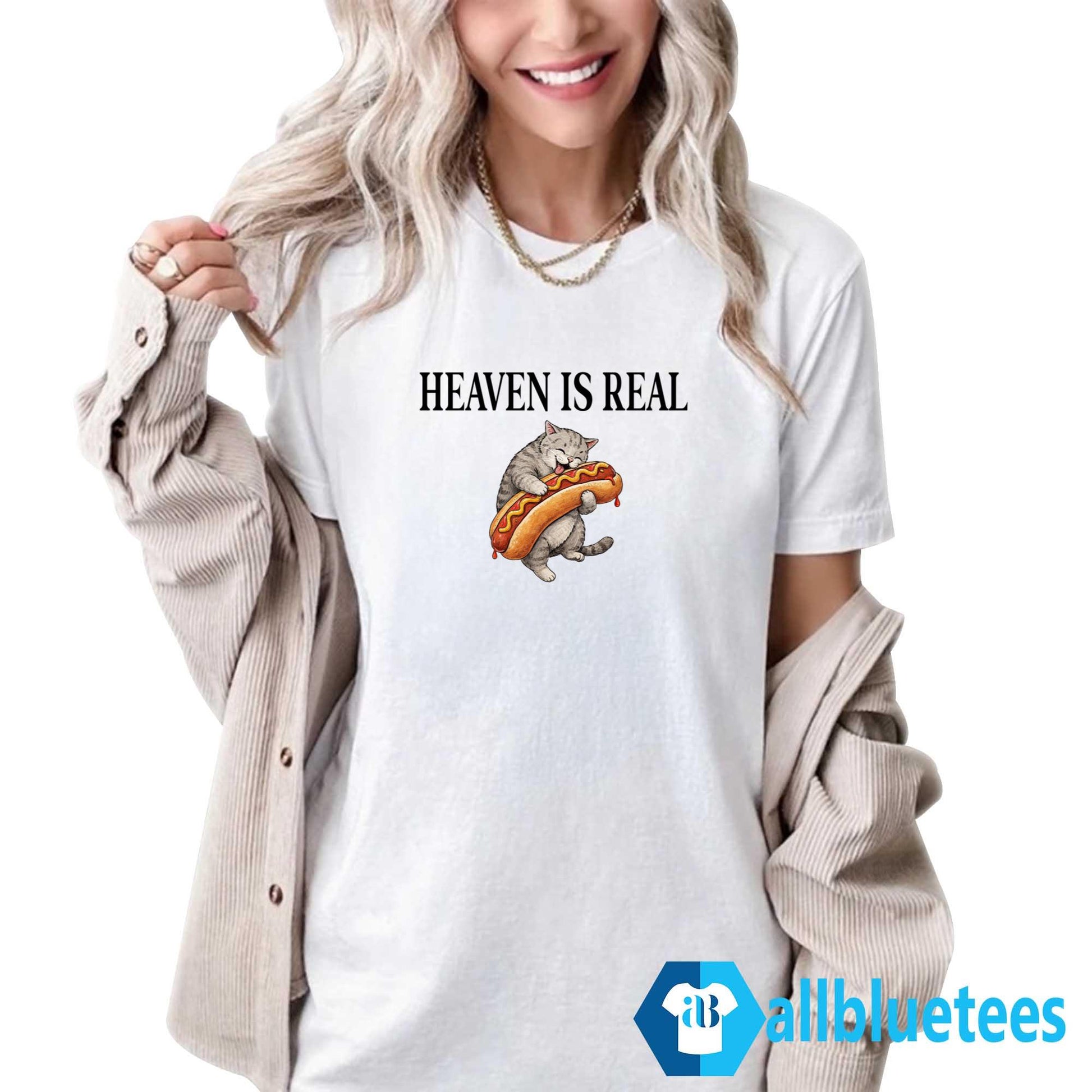 Cat Hotdog Heaven Is Real Shirt