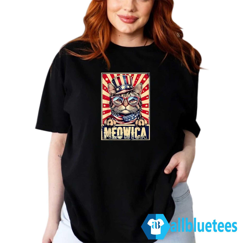 Cat Meowica 4th Of July Shirt