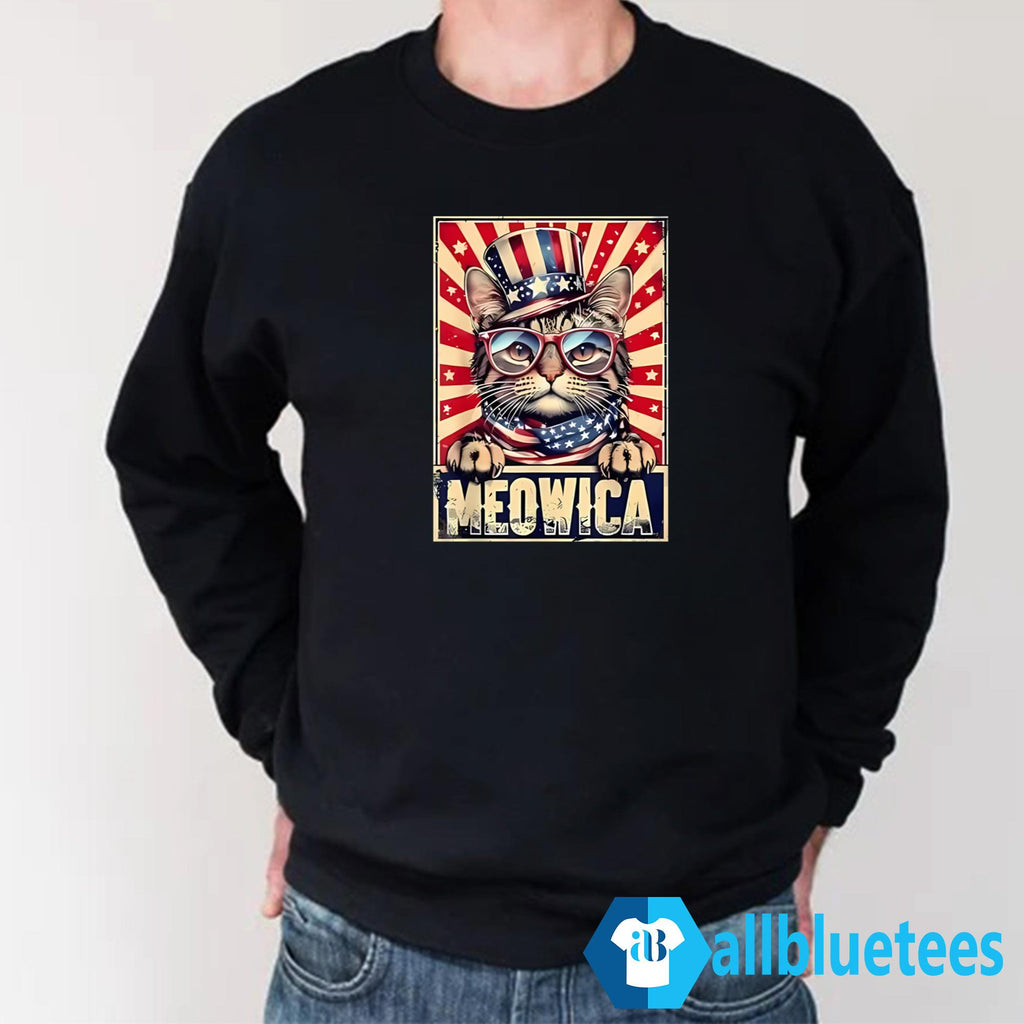 Cat Meowica 4th Of July Shirt