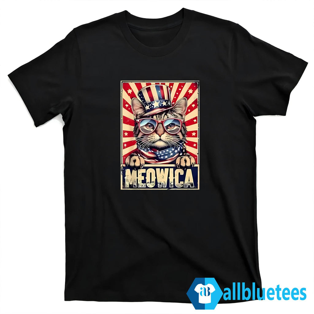 Cat Meowica 4th Of July Shirt