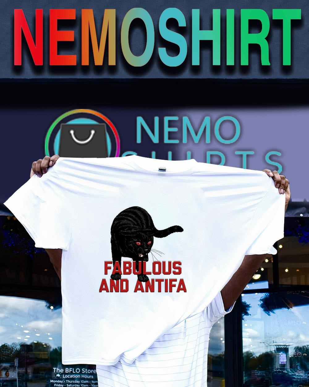 Cat fabulous and antifa shirt
