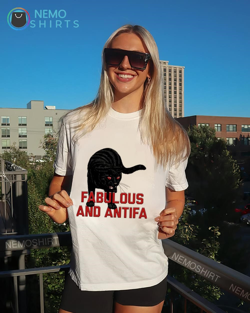 Cat fabulous and antifa shirt