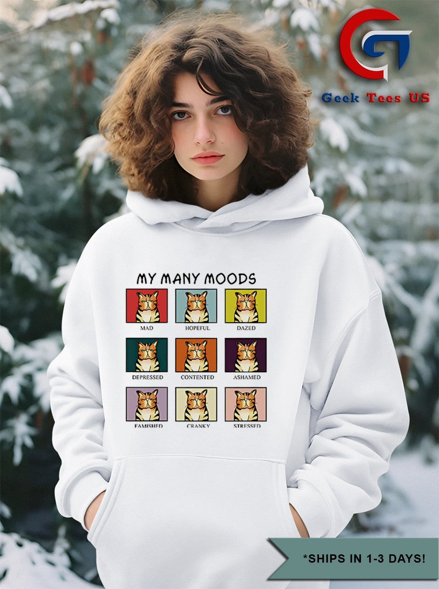 Cat my many moods funny shirt