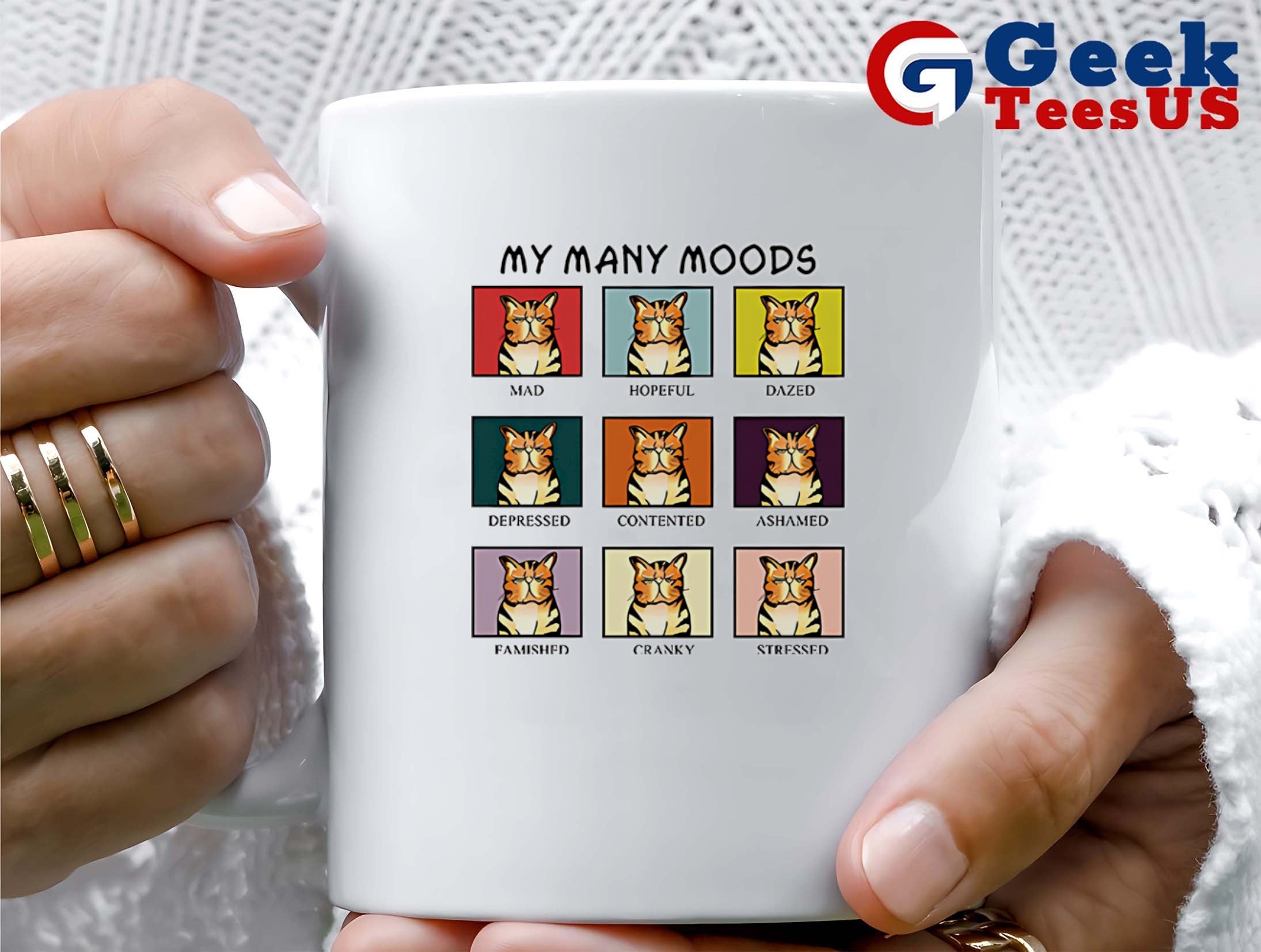 Cat my many moods funny shirt
