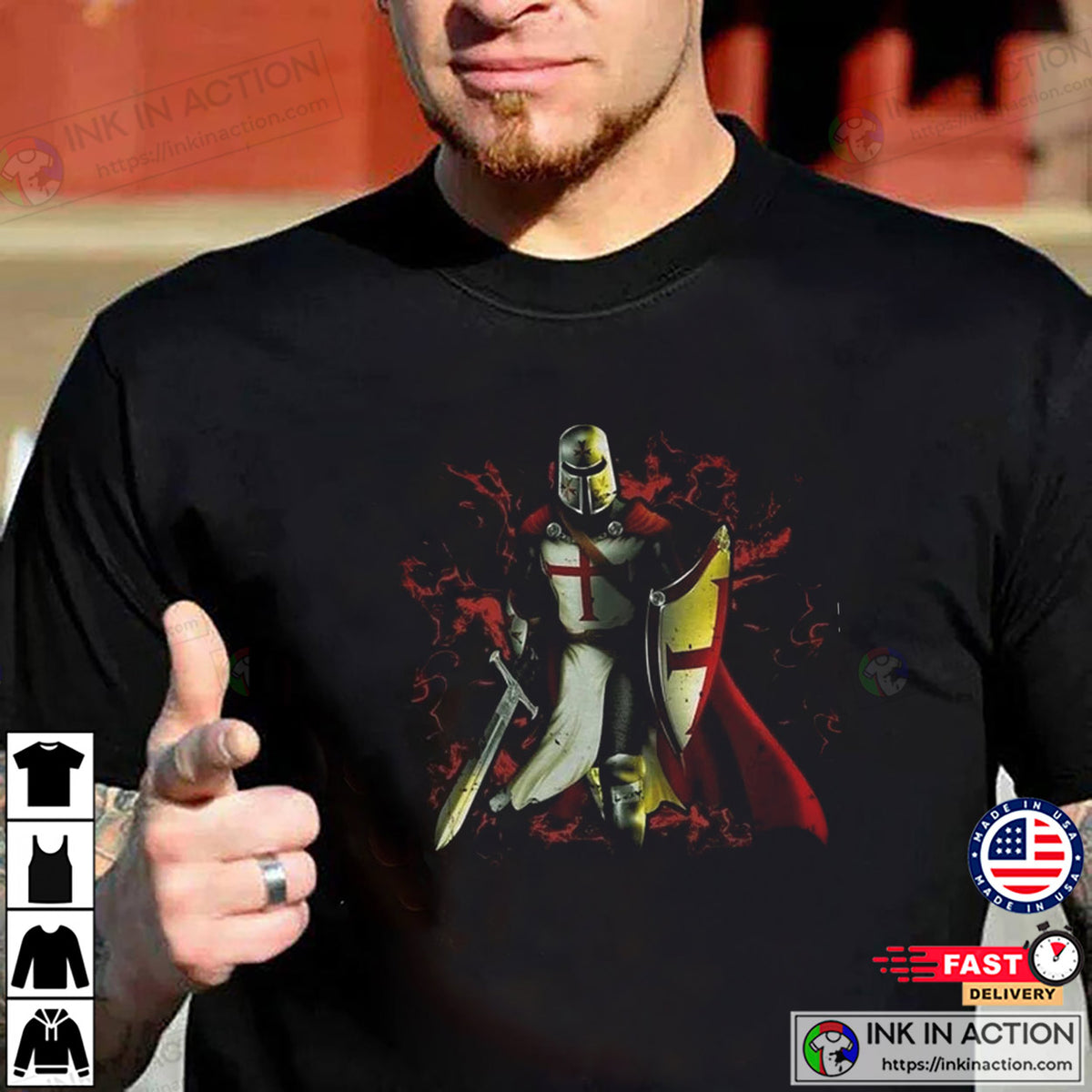 Catholic Knight Cross Of Saint George Graphic T-shirt