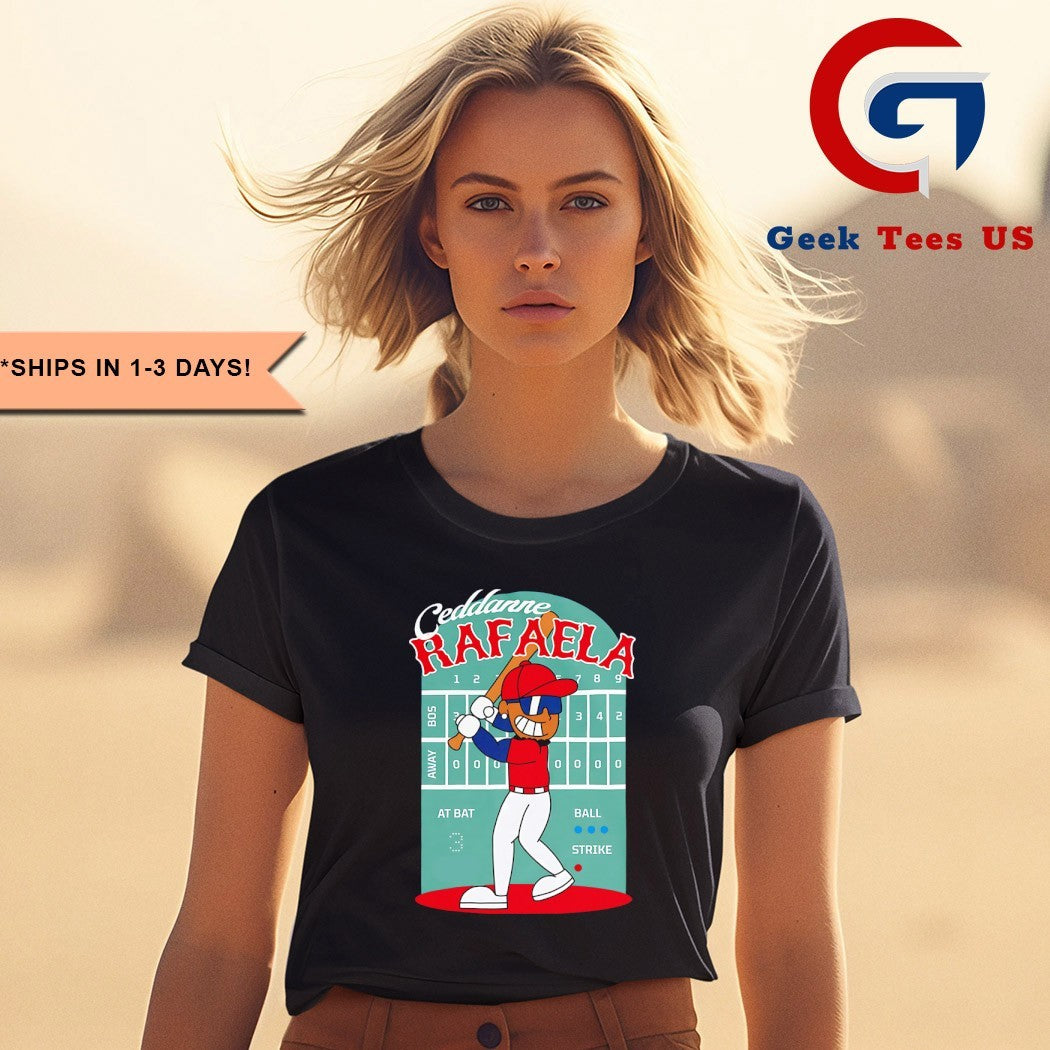 Ceddanne Rafaela player Boston Red Sox MLB Summer cartoon T-shirt