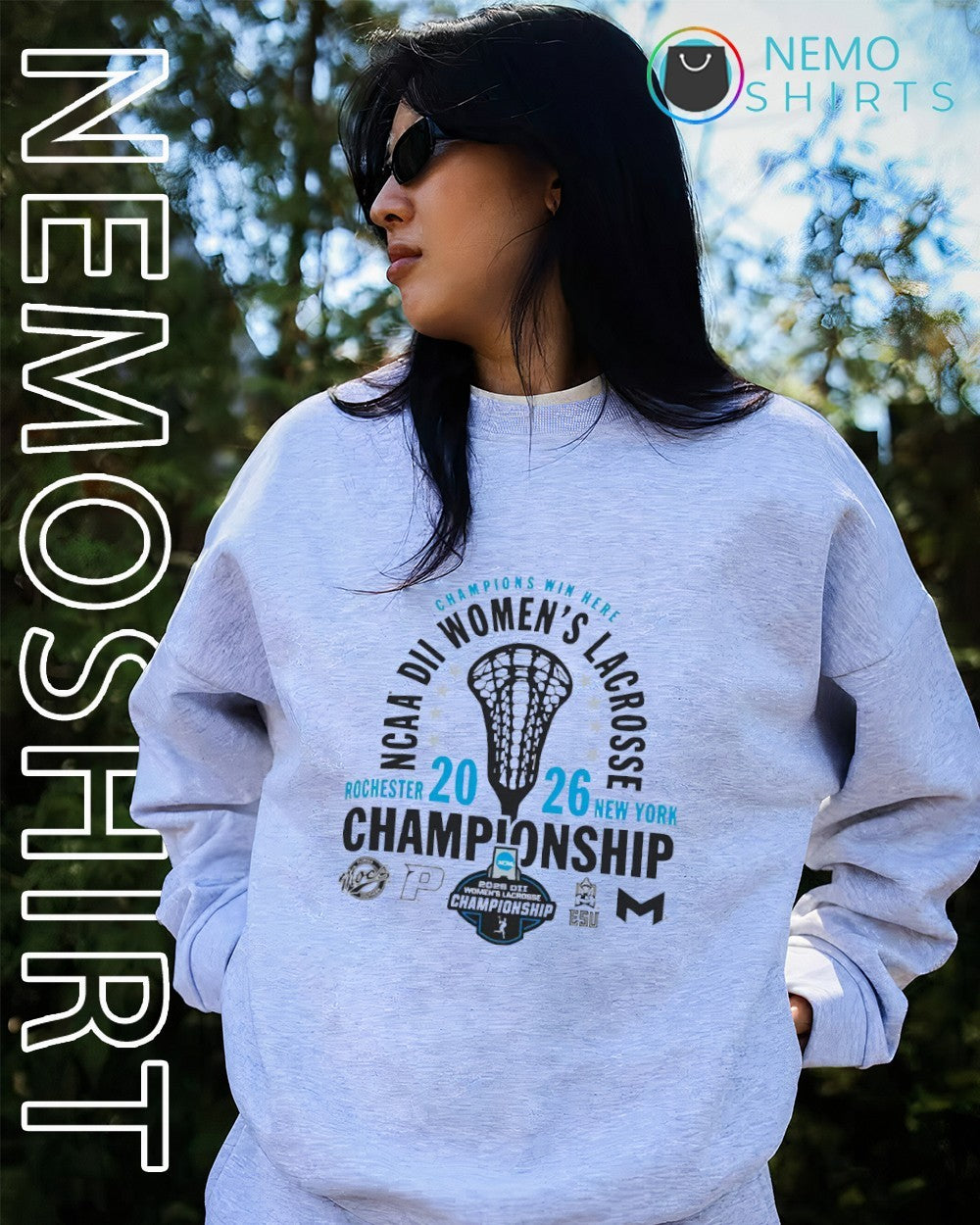 Champions win here NCAA DII women’s lacrosse championship 2026 Rochester NY shirt