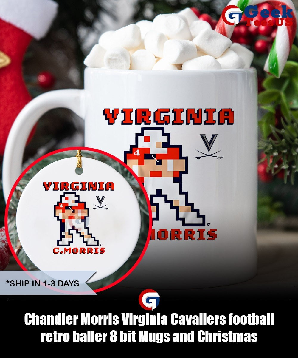 Chandler Morris Virginia Cavaliers football retro baller 8 bit shirt