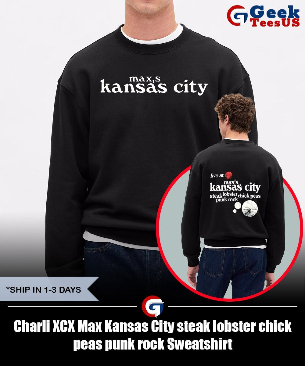 Charli XCX Max Kansas City steak lobster chick peas punk rock shirt