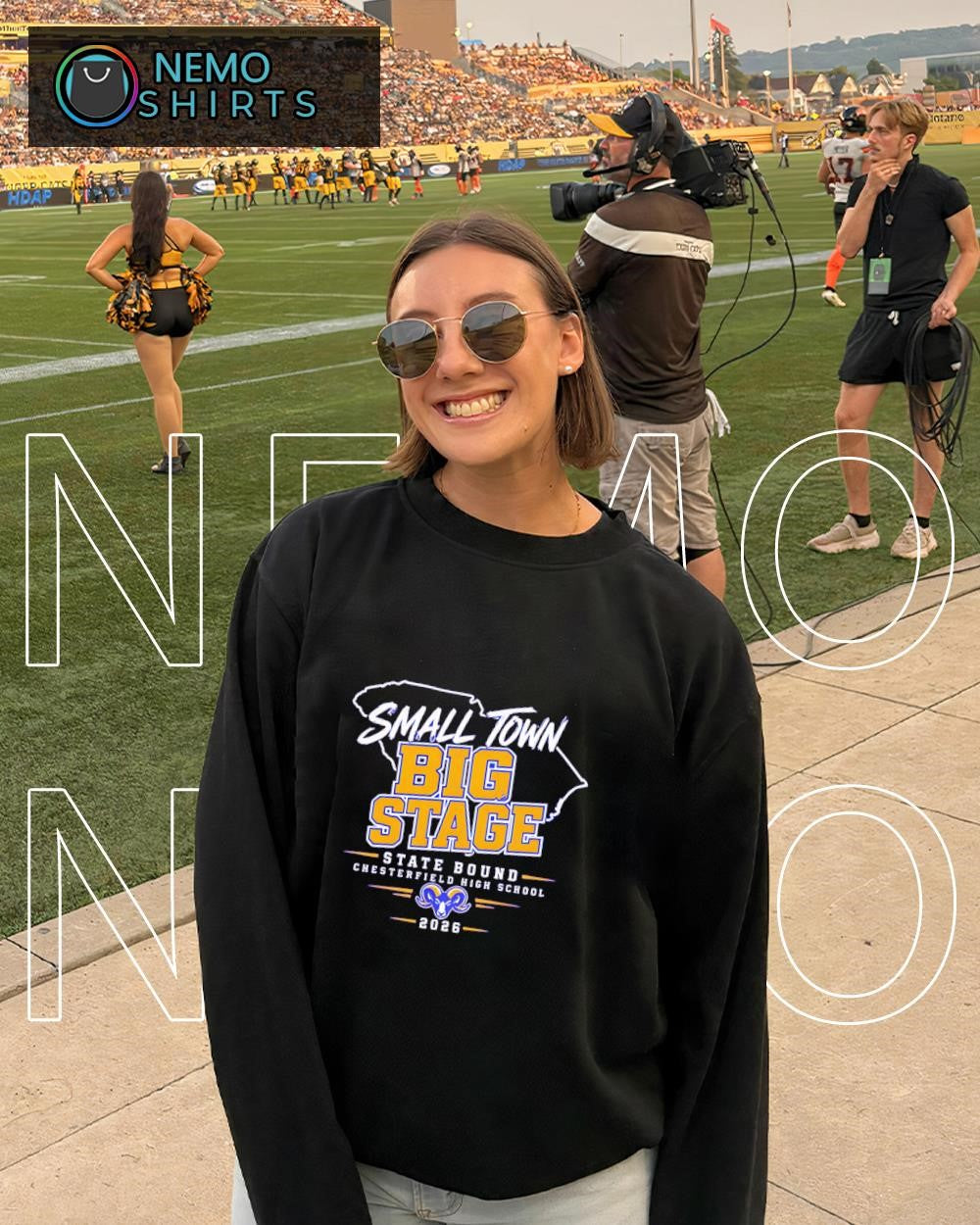 Chesterfield High School Rams Small Town Big Stage 2026 shirt