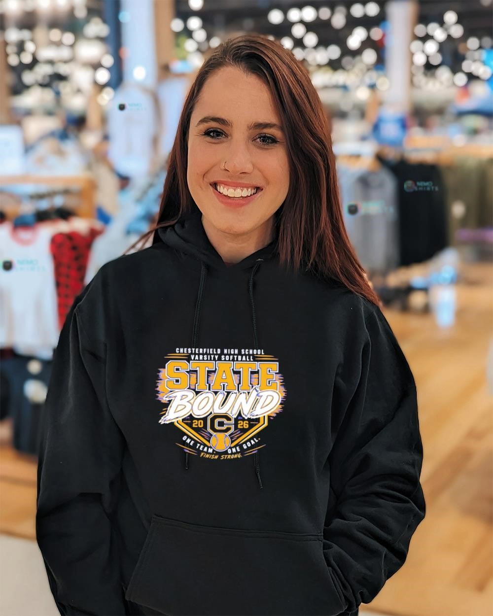 Chesterfield High School Varsity Softball 2026 state bound shirt