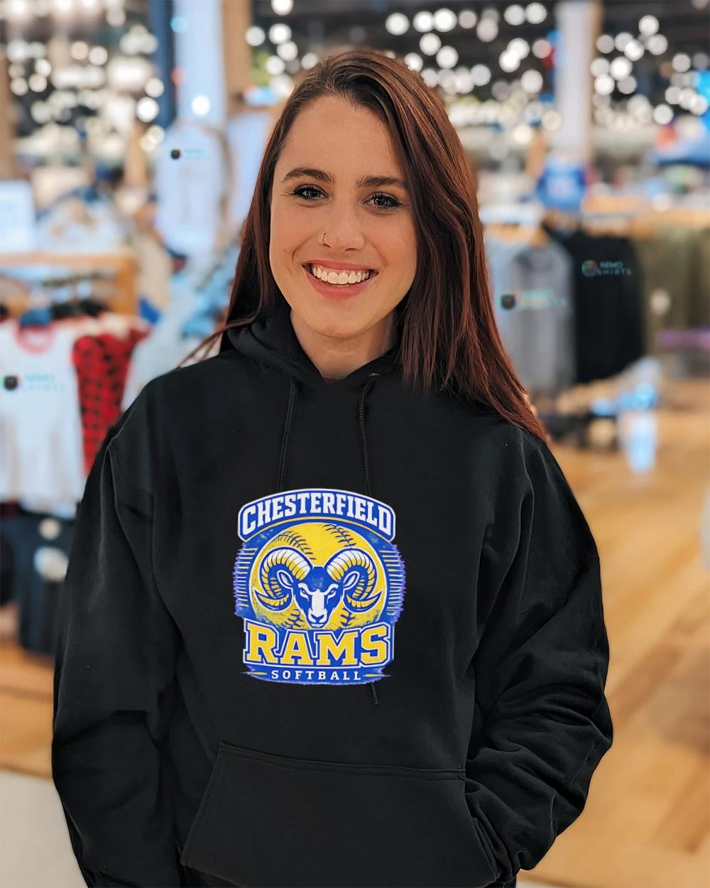 Chesterfield Rams softball team logo shirt