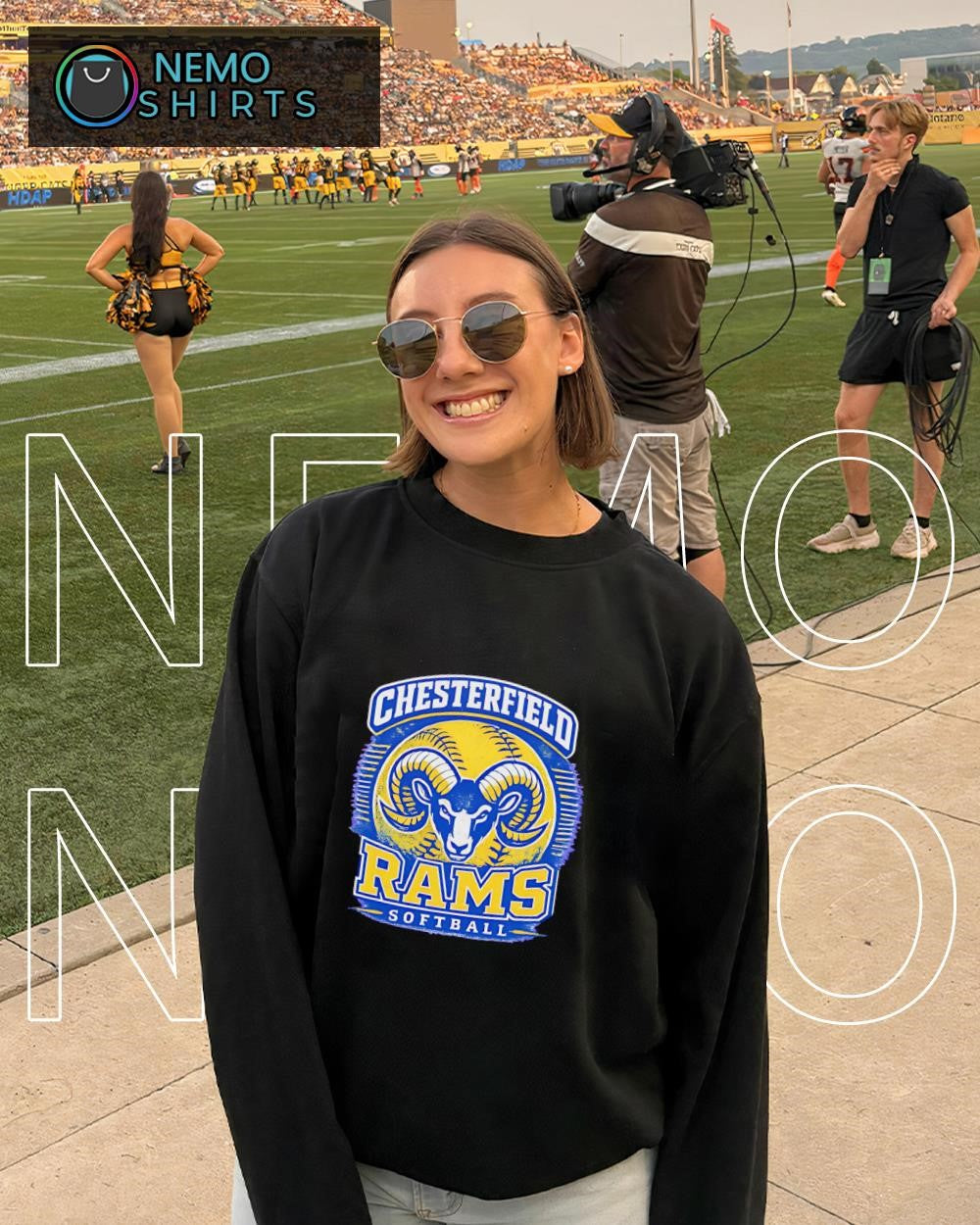 Chesterfield Rams softball team logo shirt