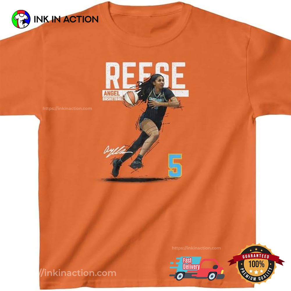 Chicago Angel Reese 5 Cartoon Women Basketball T-shirt