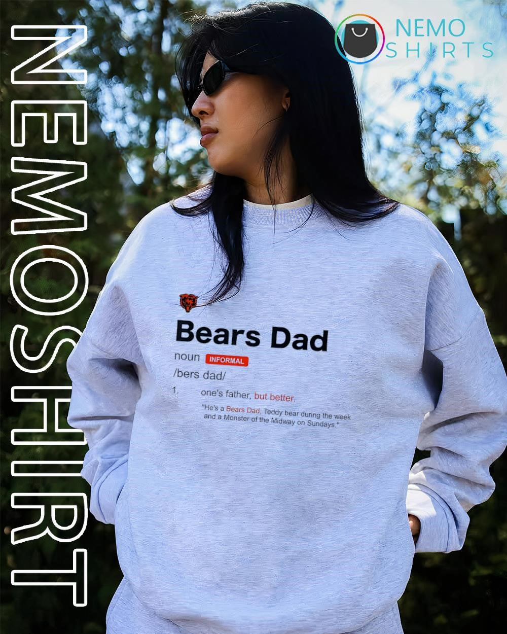 Chicago Bears Dad definition noun shirt