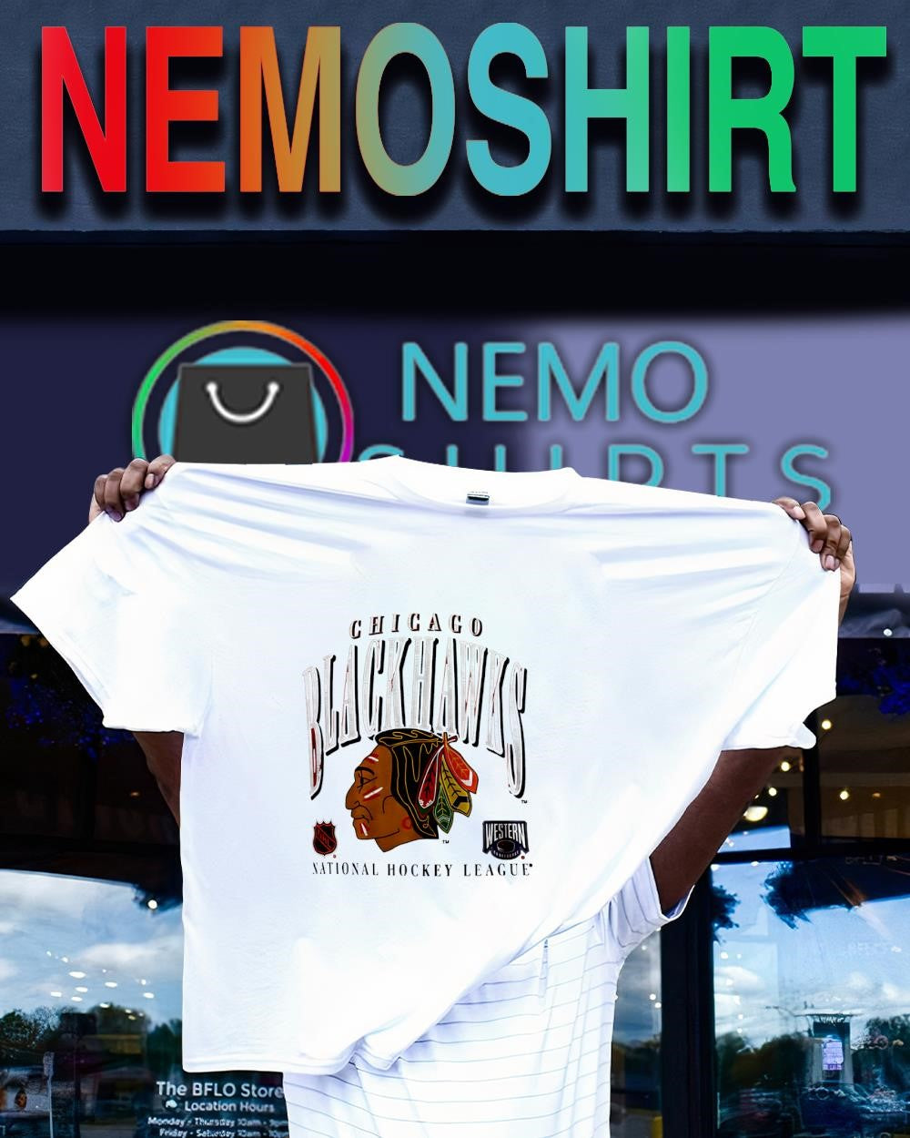 Chicago Blackhawks National Hockey League logo shirt
