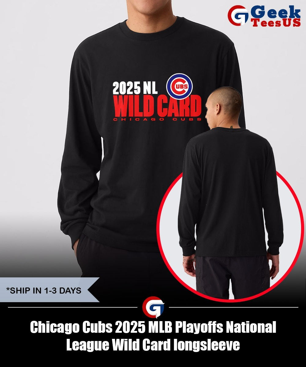 Chicago Cubs 2025 MLB Playoffs National League Wild Card shirt