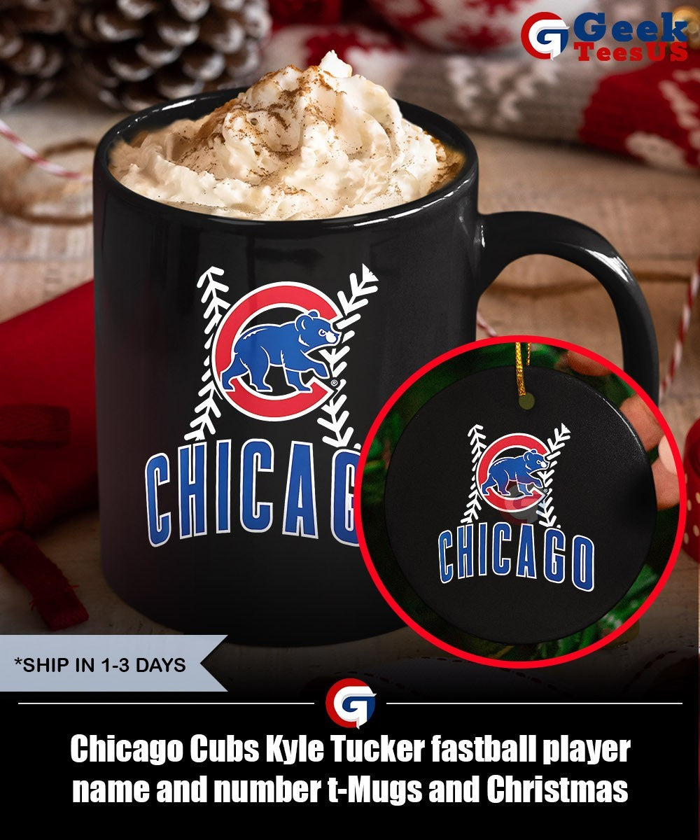 Chicago Cubs Kyle Tucker fastball player name and number t-shirt