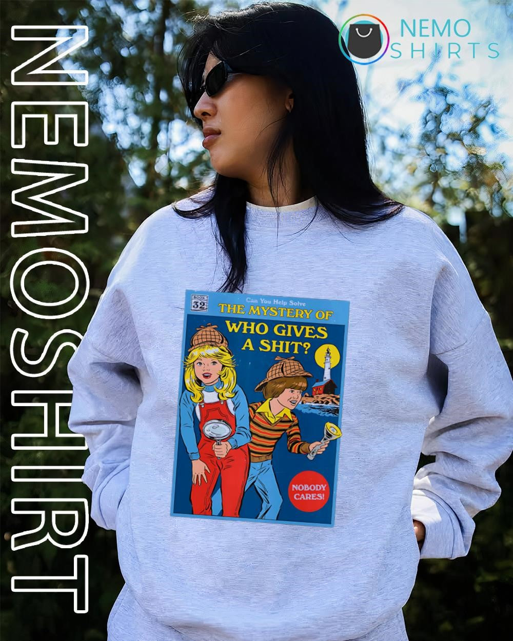 Children can you help solve the mystery of who gives a shit nobody cares shirt