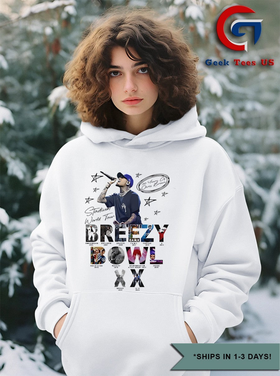 Chris Brown Breezy Bowl XX Tour 2025 shirt