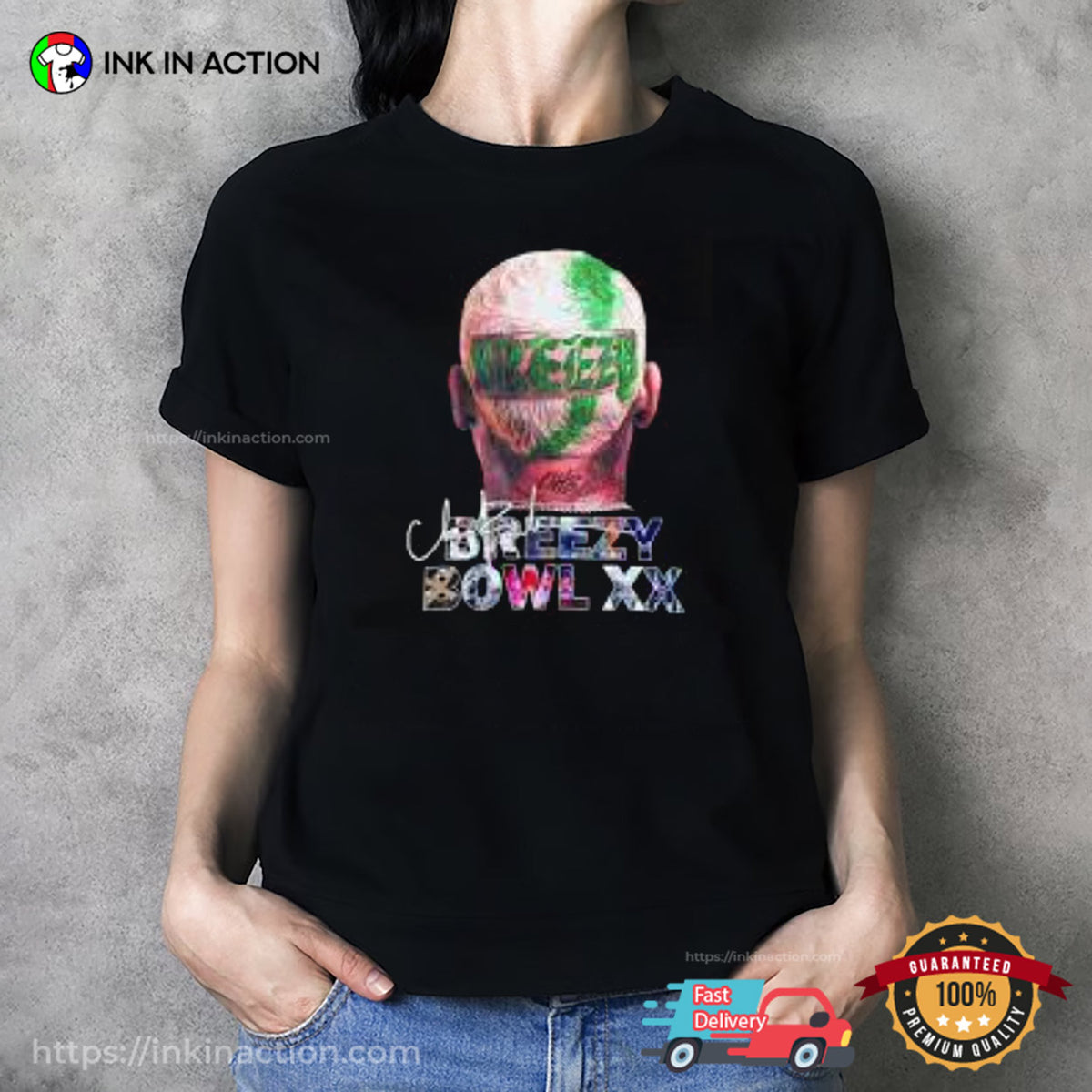 Chris Brown Head Breezy Bowl XX Tour Shirt