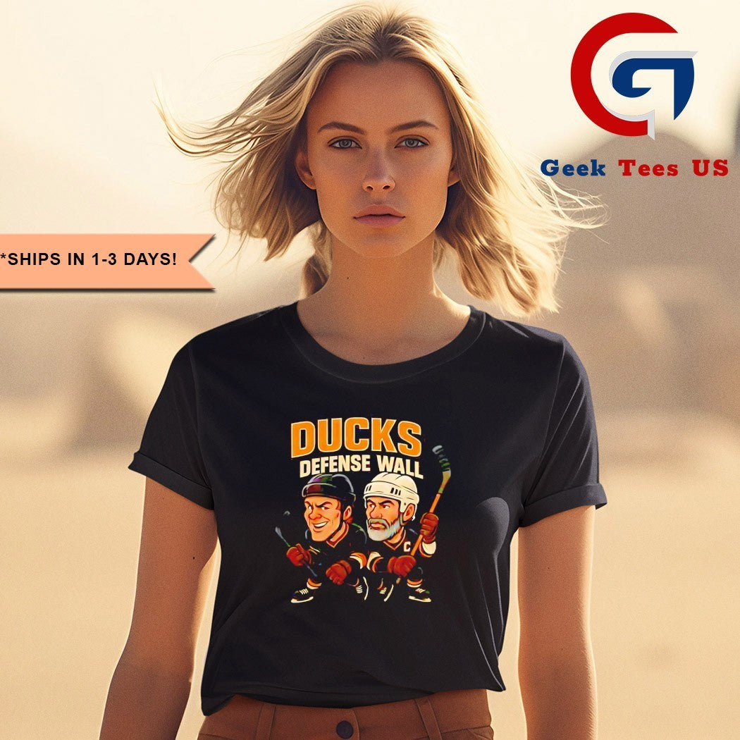 Chris Pronger and Scott Niedermayer Ducks Defense Wall Hockey caricatures shirt