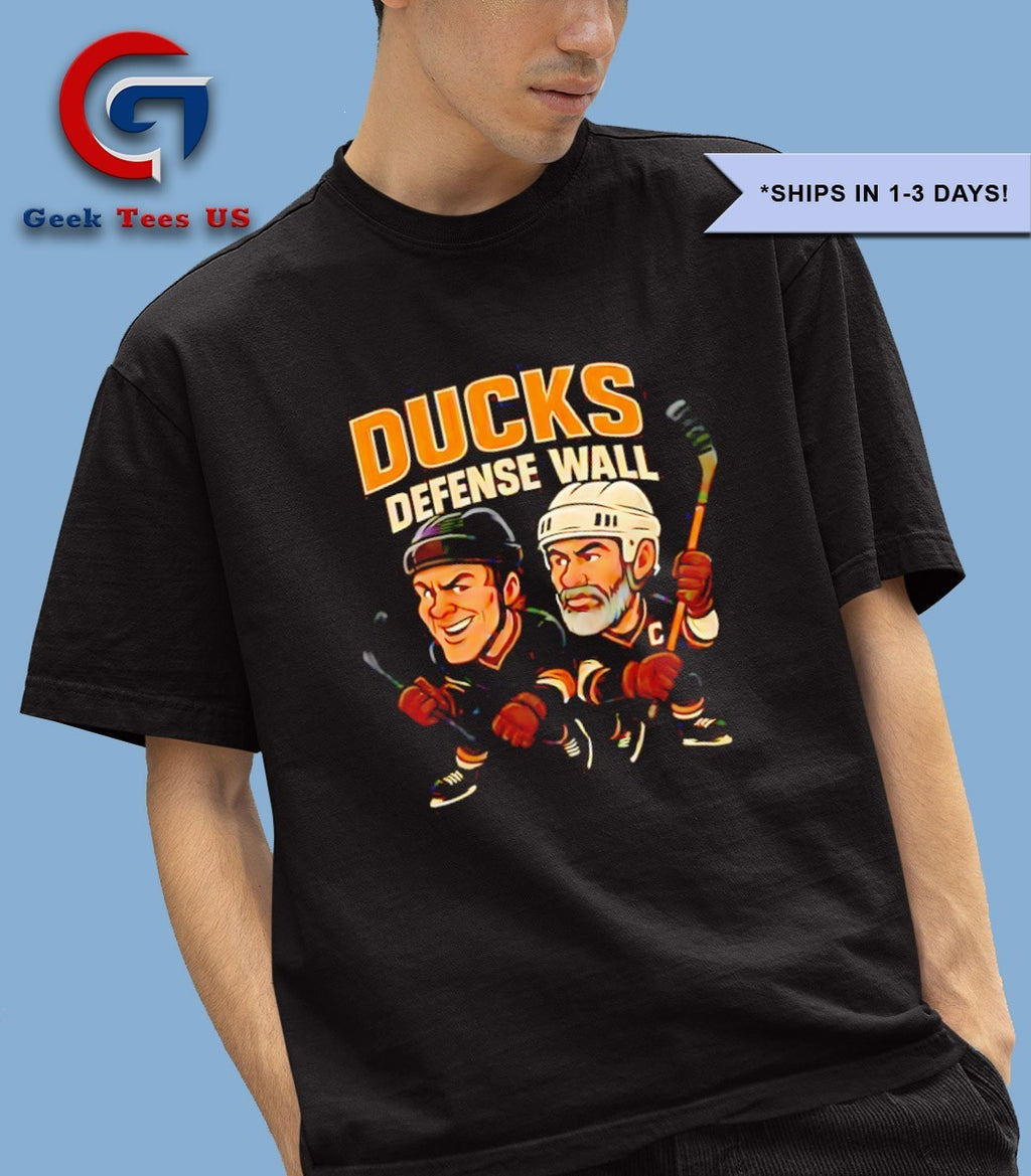 Chris Pronger and Scott Niedermayer Ducks Defense Wall Hockey caricatures shirt