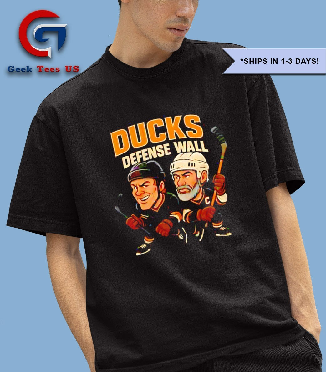 Chris Pronger and Scott Niedermayer Ducks Defense Wall Hockey caricatures shirt
