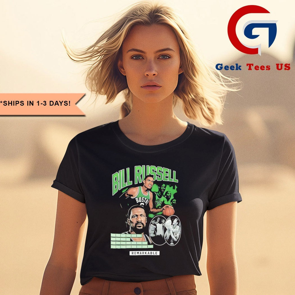 Christian Gonzalez Bill Russell Boston Celtics basketball vintage shirt