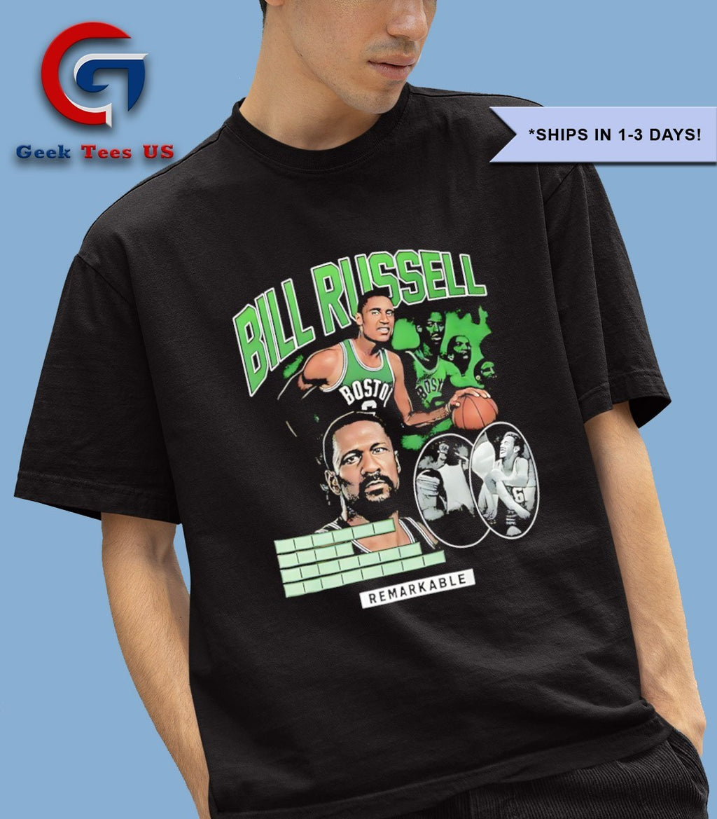 Christian Gonzalez Bill Russell Boston Celtics basketball vintage shirt