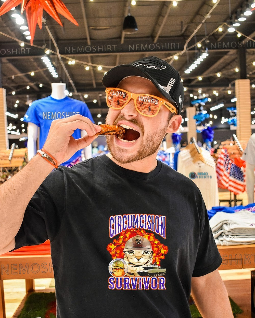 Circumcision survivor meme military cat shirt