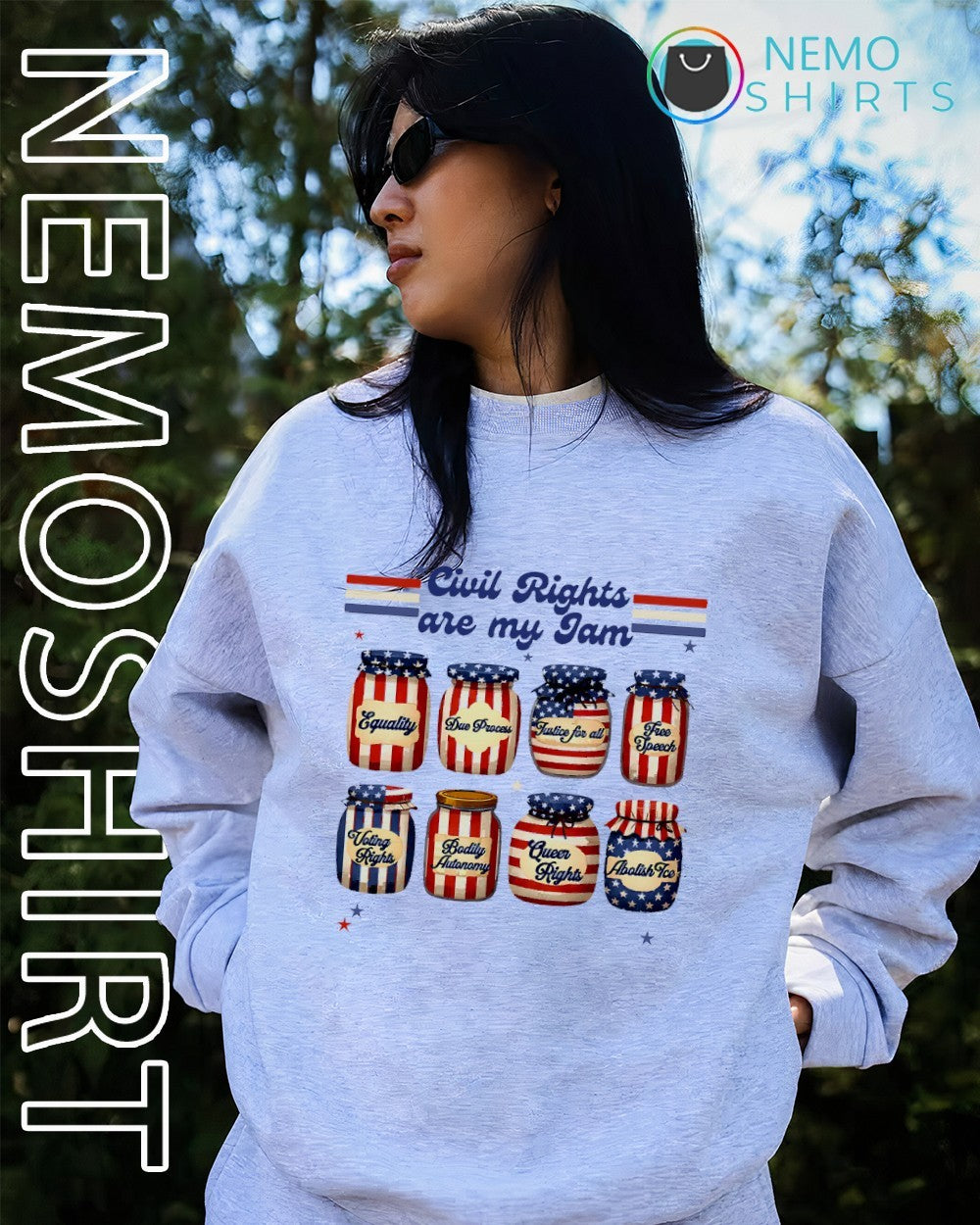 Civil rights are my jam patriotic jars shirt