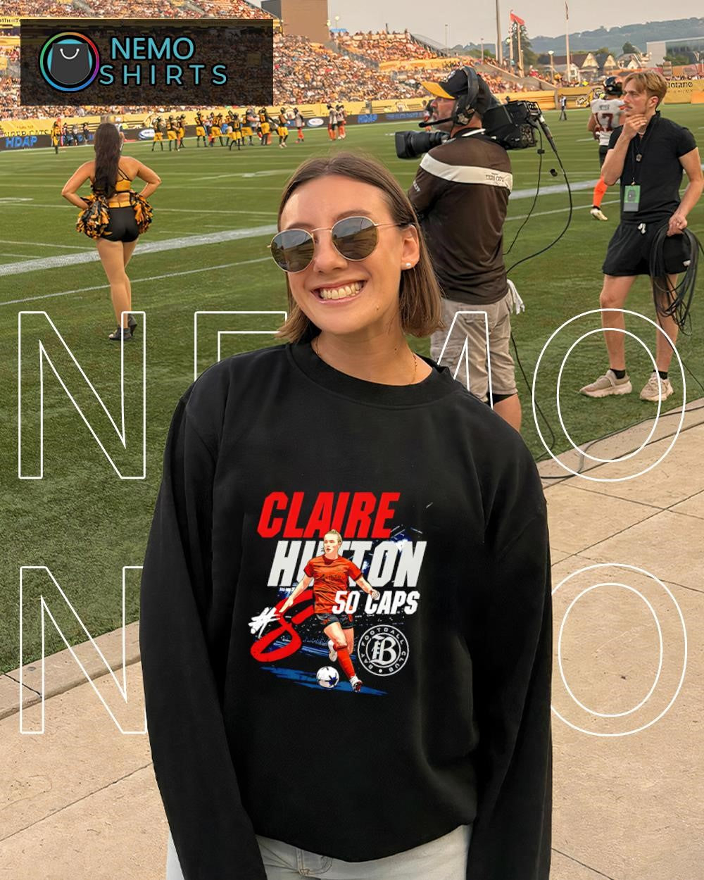 Claire Hutton 8 Bay FC 50 Caps milestone player shirt