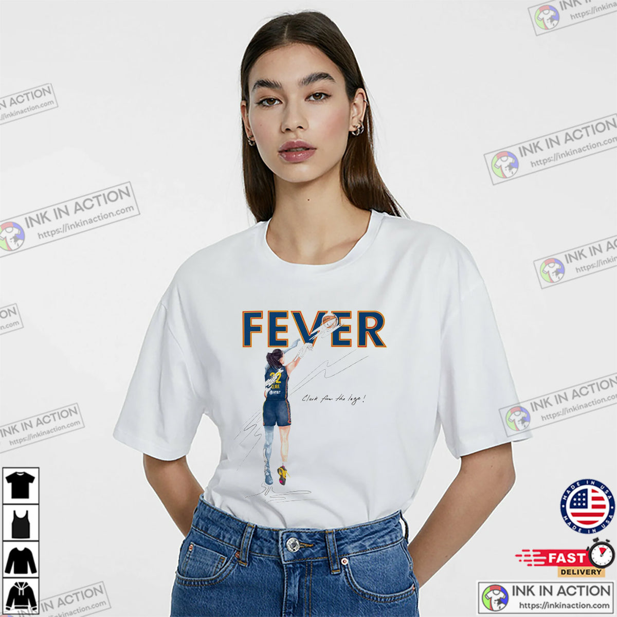 Clark From The Logo, Perfect Shot Caitlin Clark Indiana Fever T-shirt