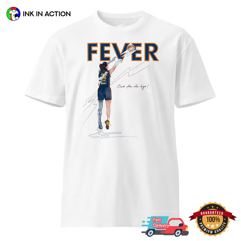Clark From The Logo, Perfect Shot Caitlin Clark Indiana Fever T-shirt
