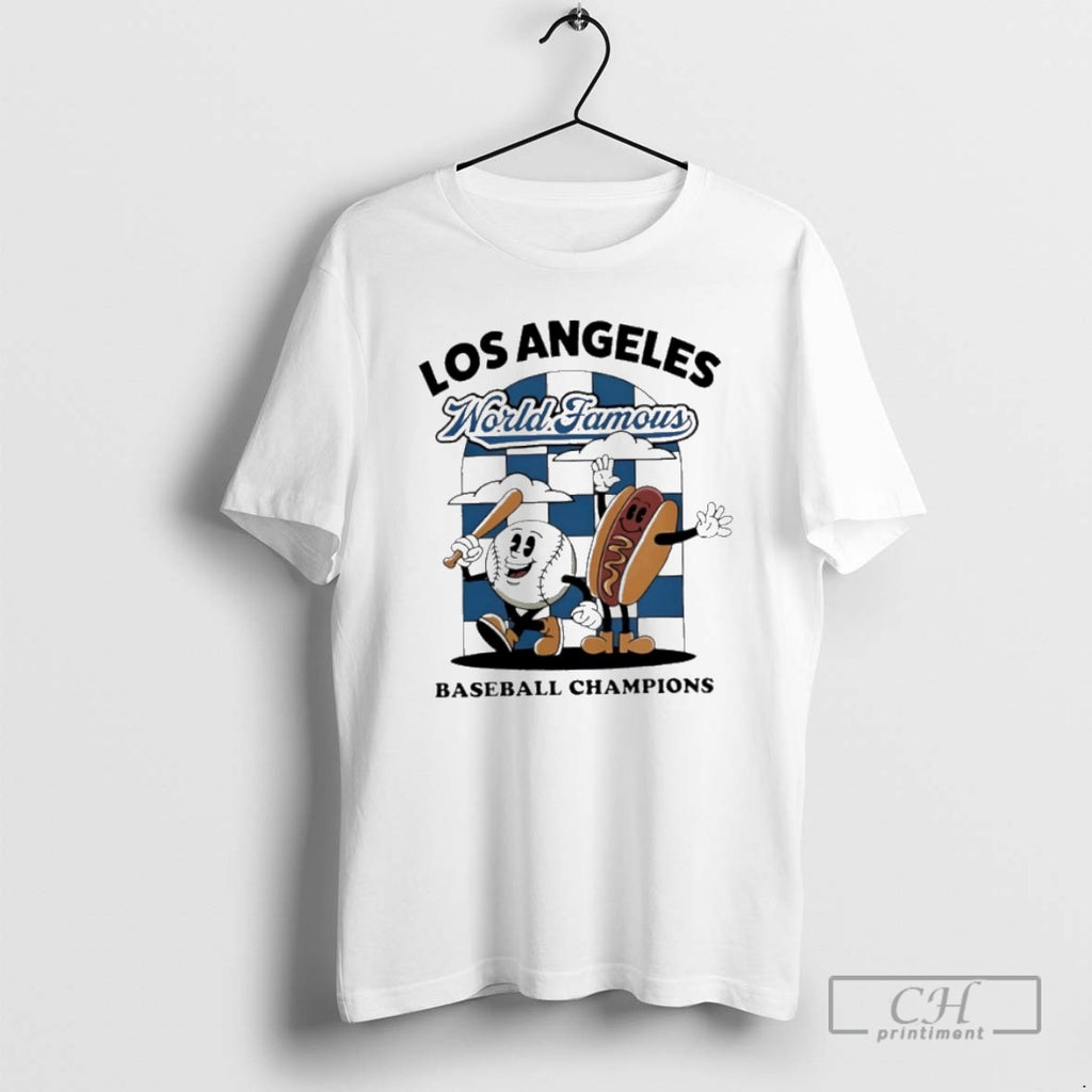 Classic Awesome La Dodgers World Series Merch Los Angeles Dodgers World Famous Baseball Champions