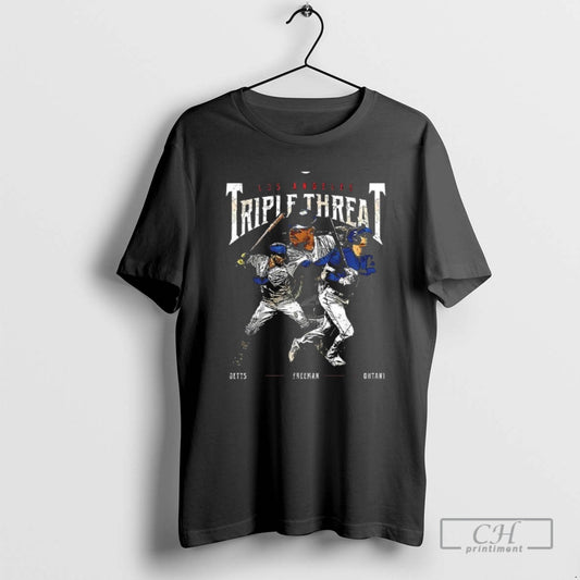 Classic Best Triple Threat Baseball Ohtani Betts Freeman Los Angeles Dodgers Retro Shirt Sweater