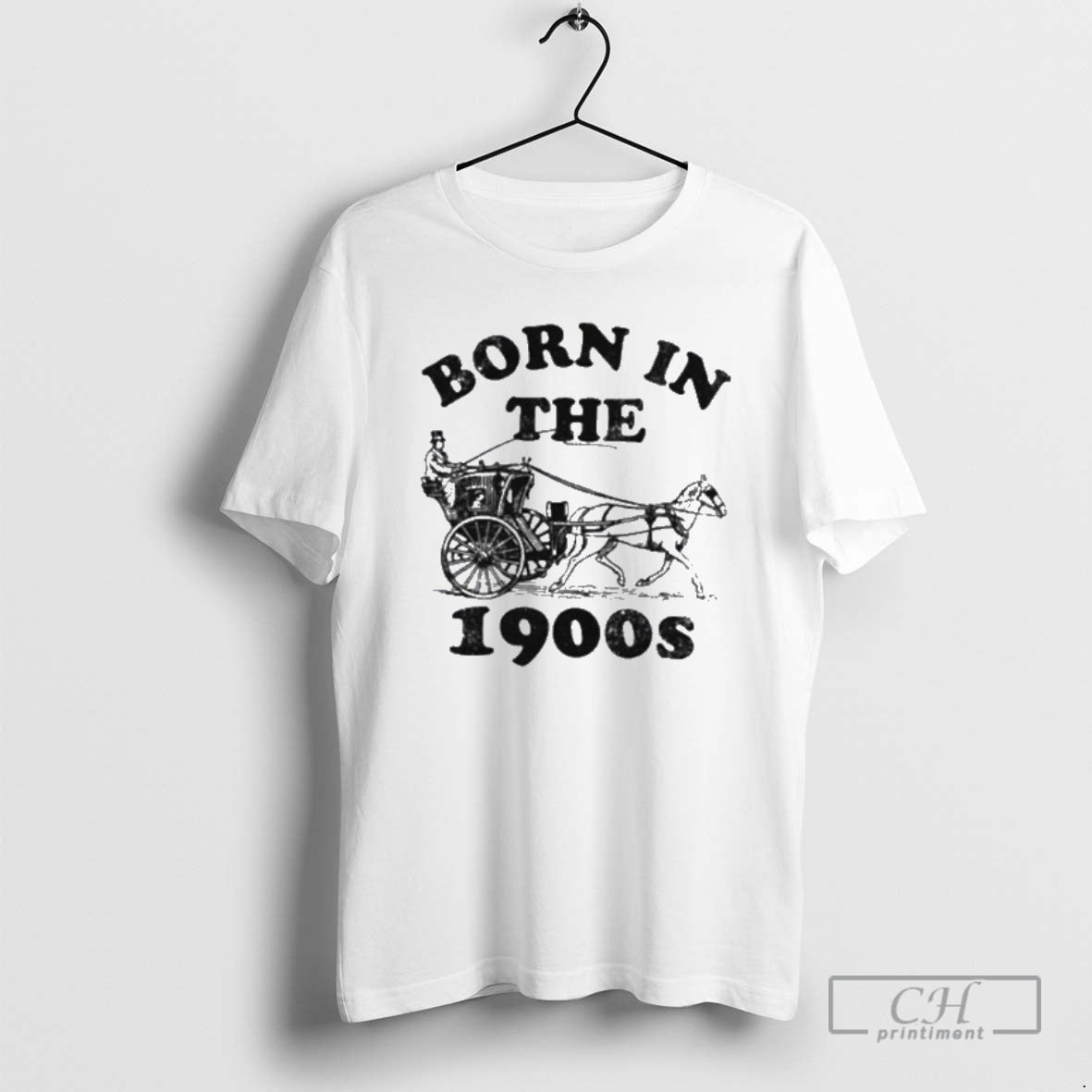 Classic Born In The 1900s Horse Drawn Carriage Shirt Sweater