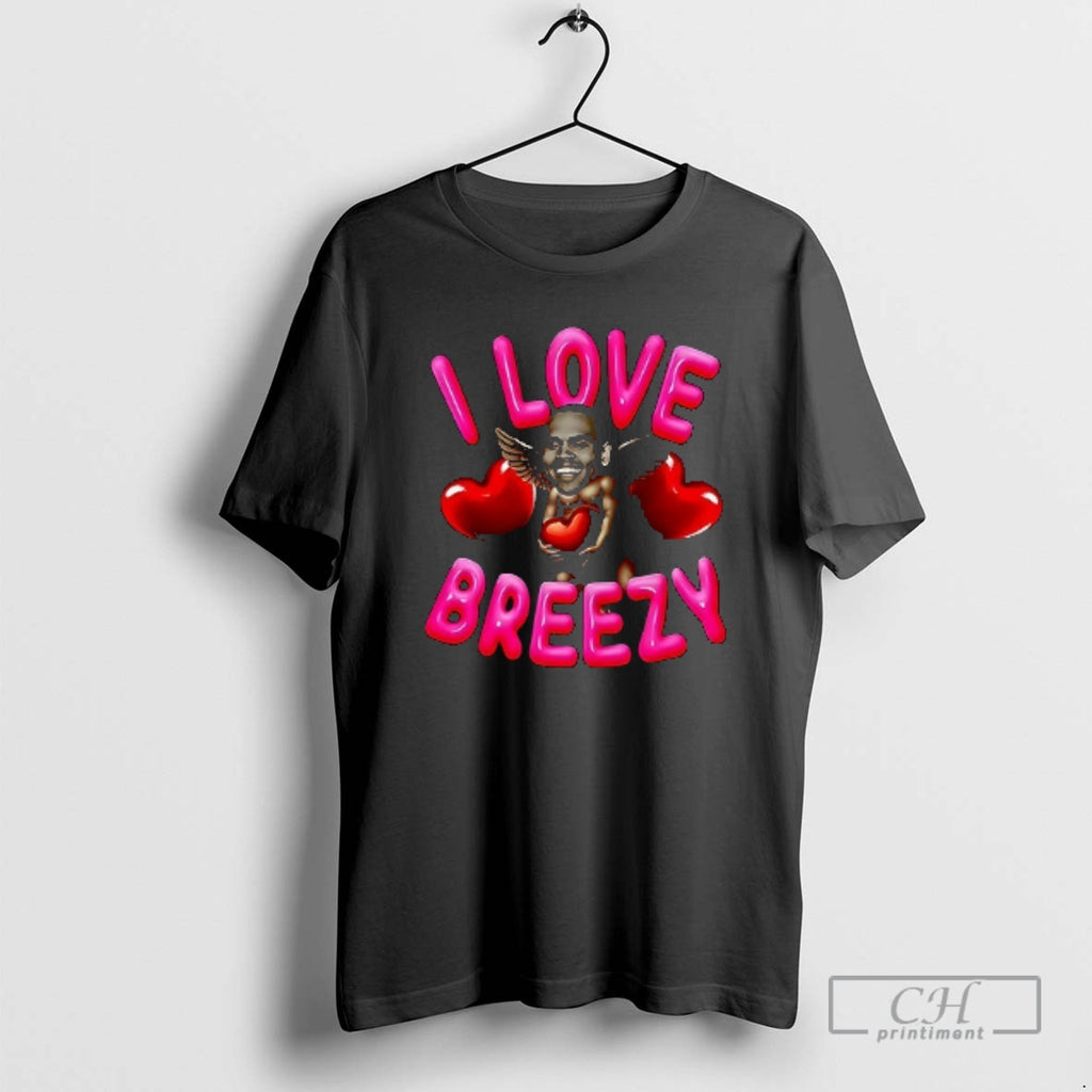 Classic C Brown Breezy Bowl Xx I Live Breezy Cupid Caricature Double Sided Graphic