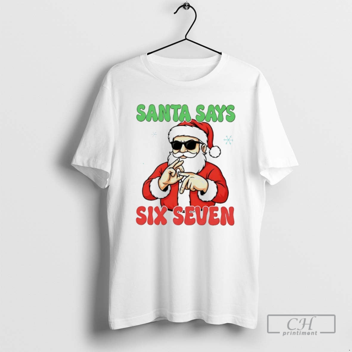 Classic Christmas Santa Says Six Seven Shirt Sweater