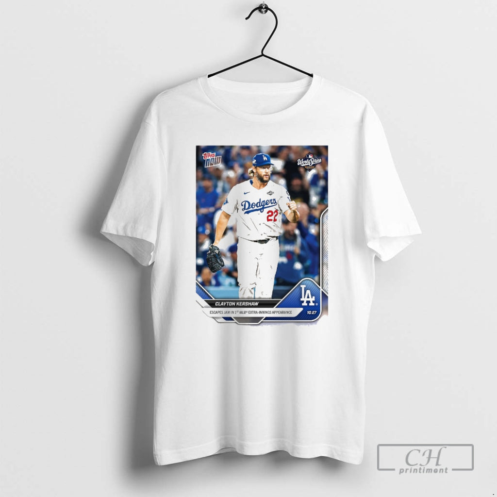 Classic Clayton Kershaw 2025 Mlb Topps Los Angeles Dodgers Escapes Jam In 1st Mlb Extra