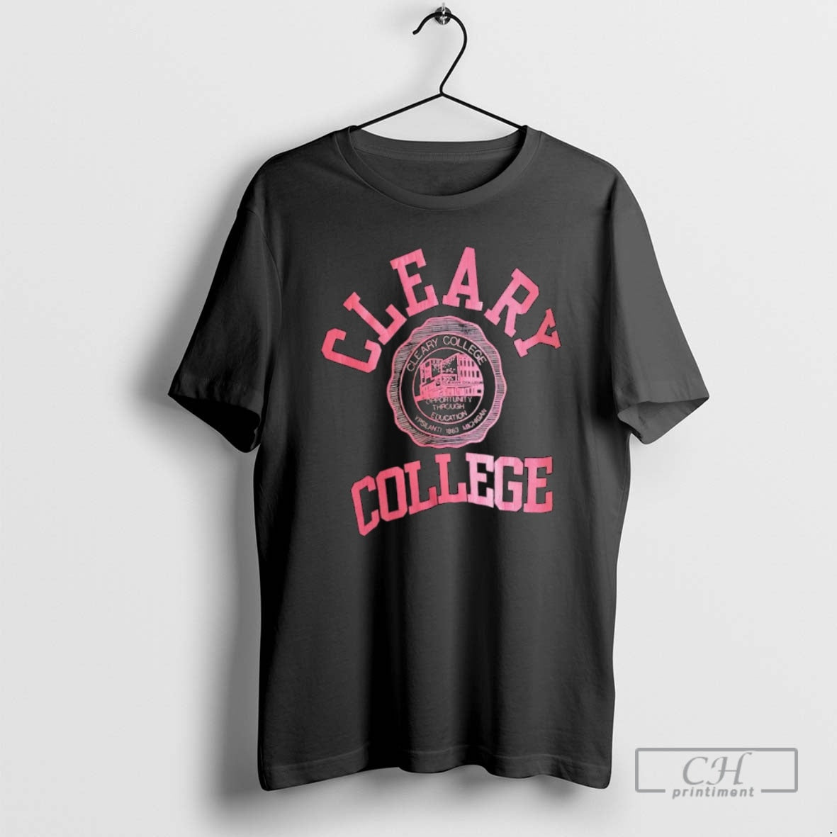 Classic Cleary College Opportunity Through Education Ypsilanti 1983 Michigan Logo Shirt Sweater
