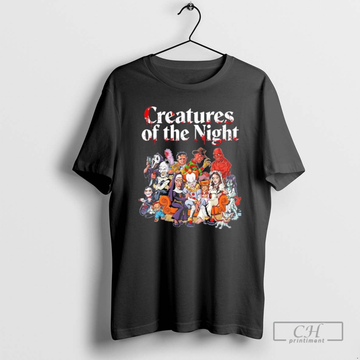 Classic Creatures Of The Night Horror Film Character Halloween Shirt Sweater
