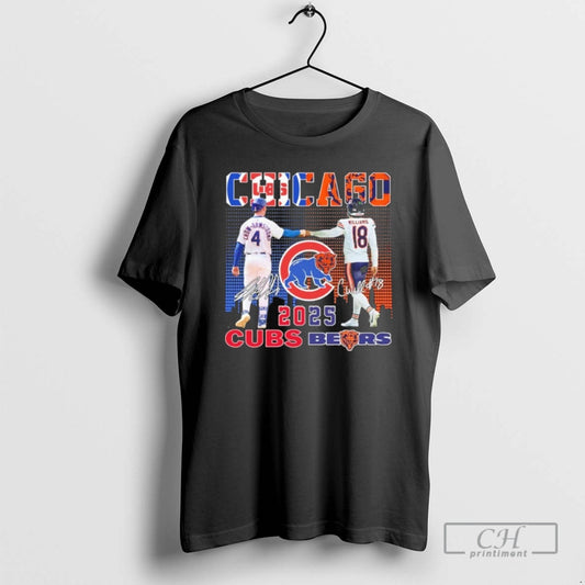 Classic Cubs Pete Crow Armstrong And Bears Caleb Williams 2025 Shirt Sweater