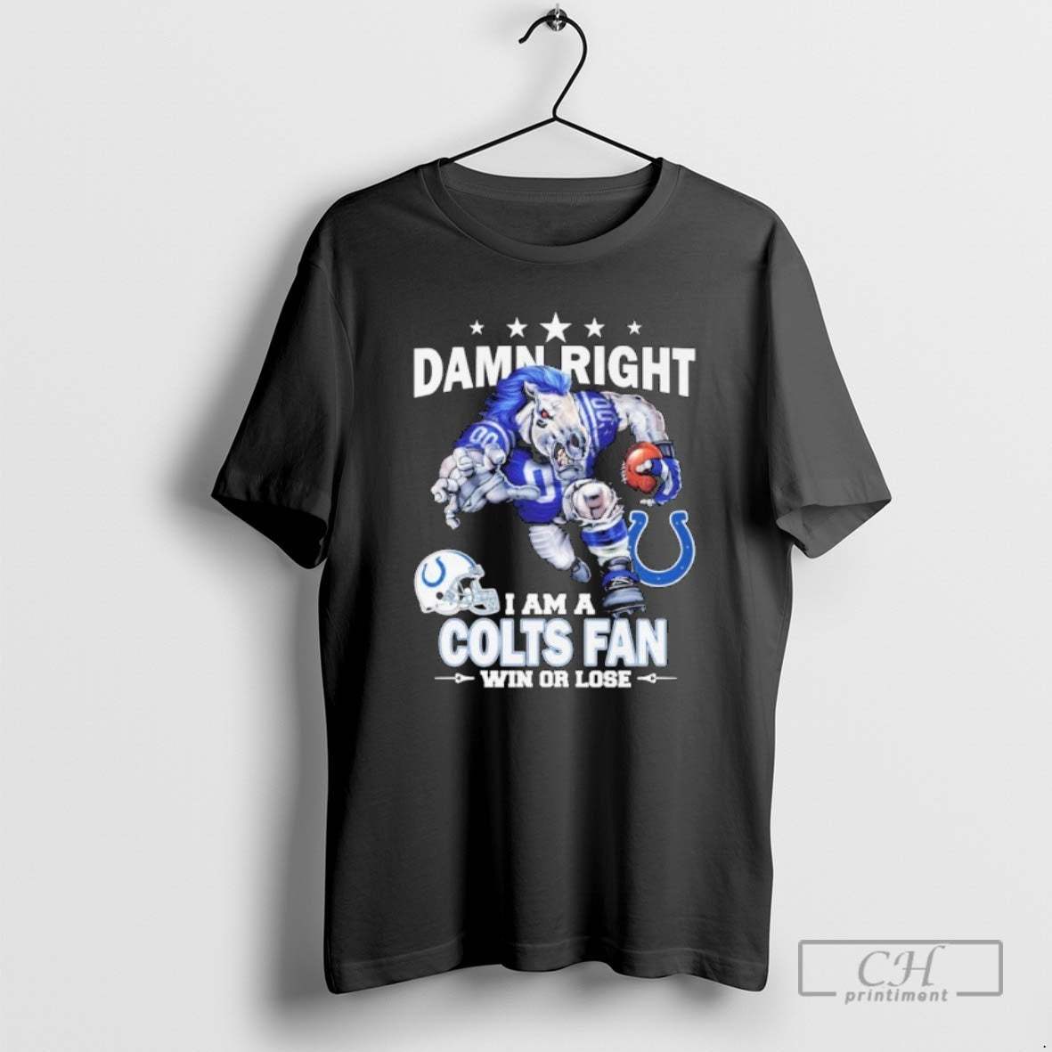 Classic Damn Right I Am A Indianapolis Colts Fan Win Or Lose Mascot Shirt Sweater