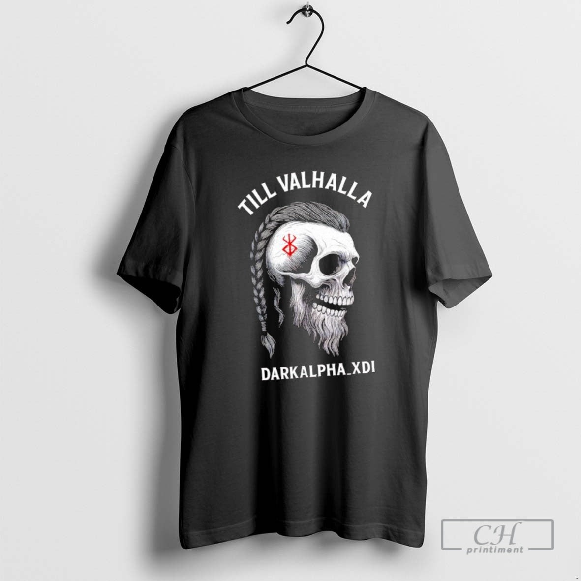 Classic Darkalpha Till Valhalla Skull Shirt Sweater