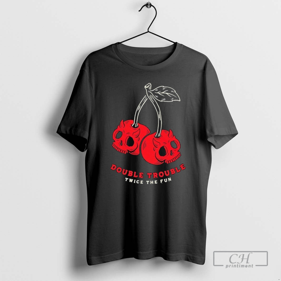 Classic Double Trouble Twice The Fun Cherry Bomb Shirt Sweater