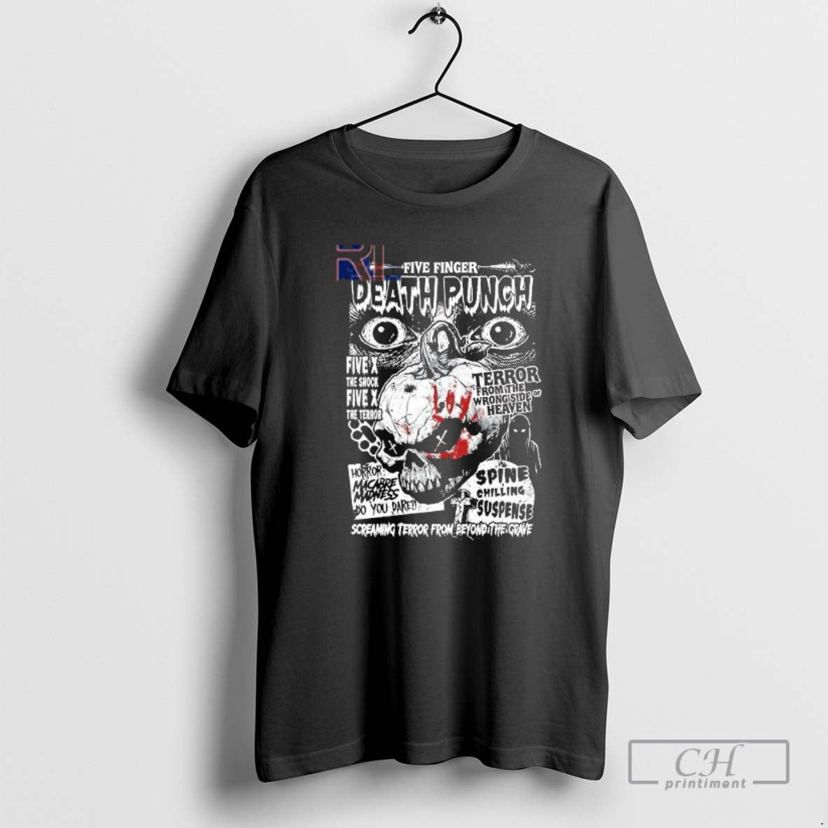 Classic Five X The Terror Death Punch Screaming Terror From Beyond The Grave Shirt Sweater