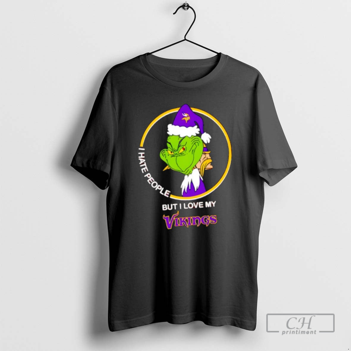 Classic Grinch I Hate People But I Love My Vikings Minnesota Vikings Shirt Sweater